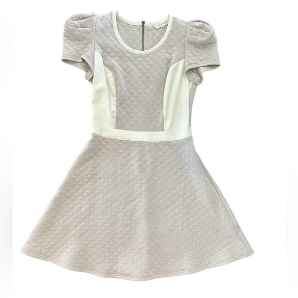 Sugar Lips Gray White Cap Sleeve Mini Dress NWT Size S